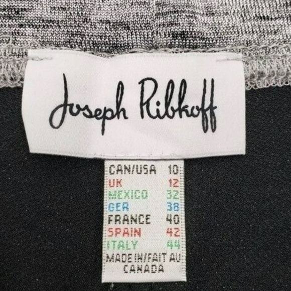 Joseph Ribkoff Split Hem Pants Womens 10 Heather Gray Elastic Waist Pull On - Picture 2 of 8